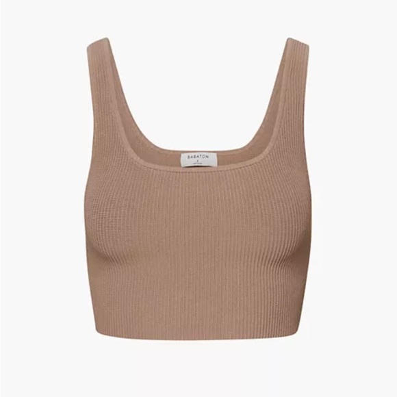 Aritzia Babaton Square Neck Cropped Tank in Toasty - Picture 1 of 2